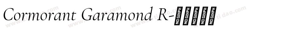Cormorant Garamond R字体转换